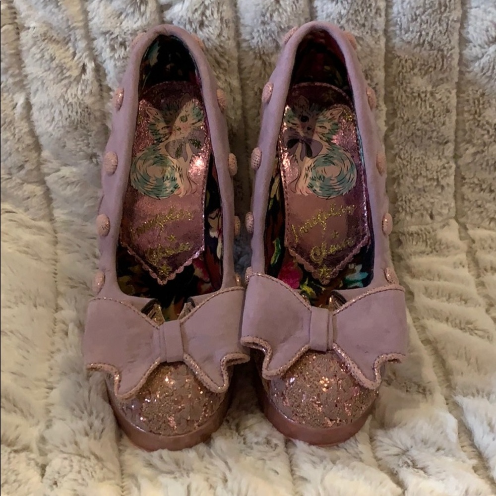 New Irregular Choice Sparkly Pink Heels